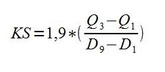 Formula za koeficient sploščenosti