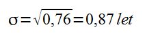 Primer izračuna standardnega odklona